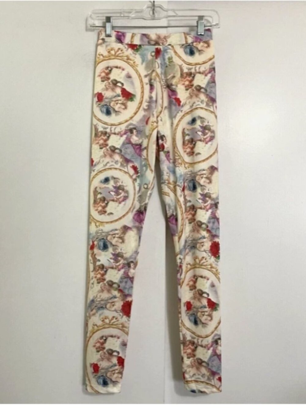 Shein ANGEL CHERUB Print Leggings NWT Size XS